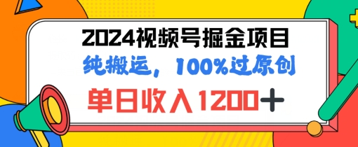 2024暑假视频号掘金赛道，100%过原创玩法，1分钟一个视频，专为小白打造-副业网