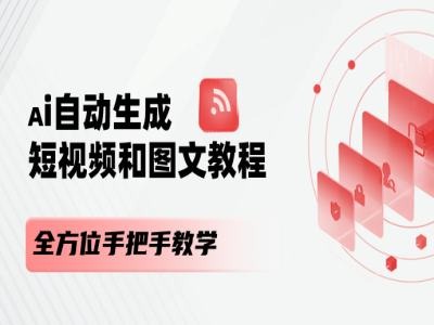 AI自动生成短视频和图文课程，全方位手把手教学-副业网