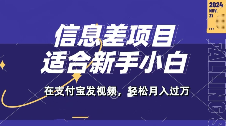 信息差项目，支付宝生活号，利用老外开盲盒视频，一周起号，新手小白也能月入过万-副业网