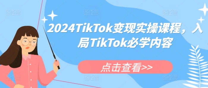 2024TikTok变现实操课程，入局TikTok必学内容-副业网