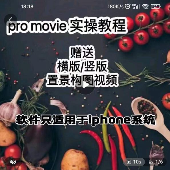 漆十二美食摄影，25​节promovie实操高手课节-副业网