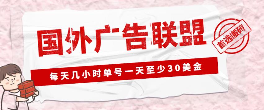 外面收费1980的最新国外LEAD广告联盟搬砖项目，单号一天至少30美金【详细玩法教程】-副业网