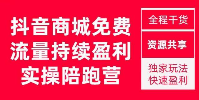 抖音商城搜索持续盈利陪跑成长营，抖音商城搜索从0-1、从1到10的全面解决方案-副业网