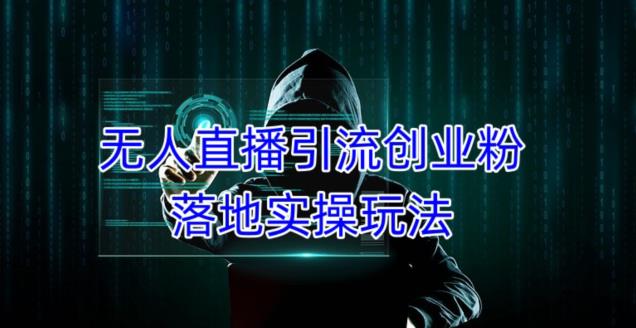 外面收费3980的无人直播引流创业粉落地实操玩法，单日引100+精准创业粉-副业网