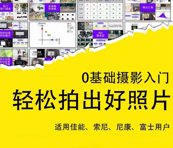 0基础摄影入门，轻松拍出好照片（适用佳能、索尼、尼康、富士用户）-副业网