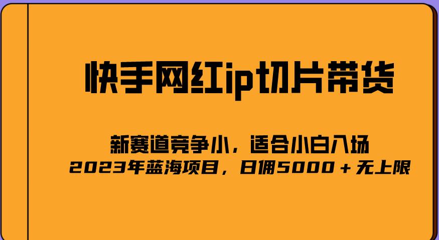 2023爆火的快手网红IP切片，号称日佣5000＋的蓝海项目，二驴的独家授权-副业网