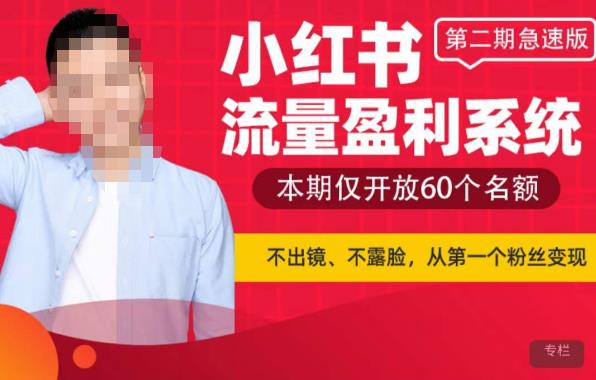 小红书流量盈利系统（第二期急速版），不出境，不露脸，轻松把流量变成米-副业网
