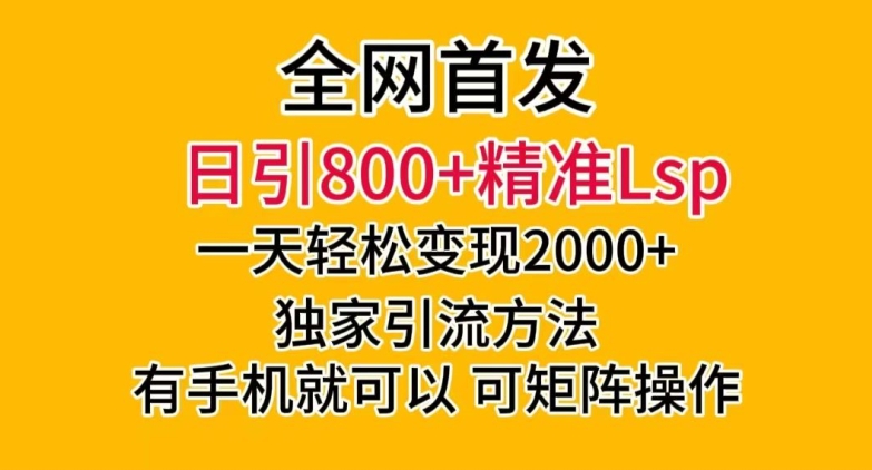 全网首发！日引800+精准老色批，一天变现2000+，独家引流方法，可矩阵操作【揭秘】-副业网
