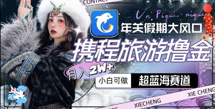 年关假期大风口，携程旅游撸金，超蓝海赛道,月入2w+-副业网