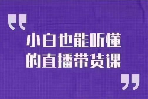 大威本威·小白也能听懂的直播带货课，玩转直播带货，轻松出单-副业网