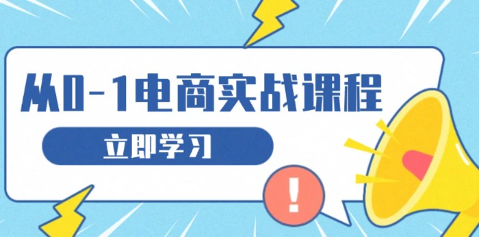 （13594期）从零做电商实战课程，教你如何获取访客、选品布局，搭建基础运营团队-副业网