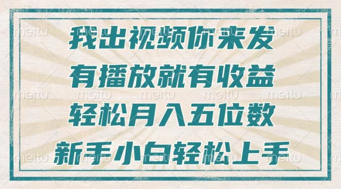 （13667期）不剪辑不直播不露脸，有播放就有收益，轻松月入五位数，新手小白轻松上手-副业网