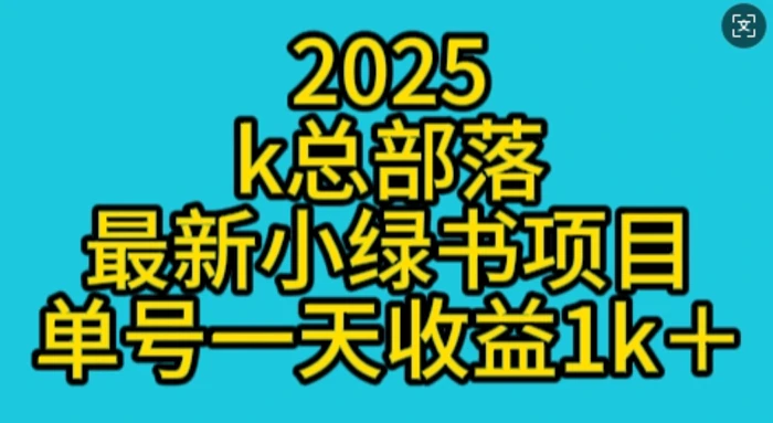 2025最新小绿书项目玩法，单号一天收益多张-副业网