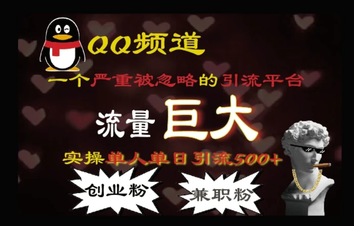 QQ最新引流方法，流量巨大，实操单日引流500+创业粉、兼职粉-副业网