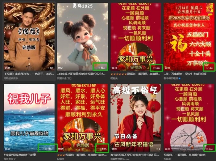 图片[2]-银发经济新年风口，儿女祝福视频爆火，一条作品上万播放，一定要抓住-副业网