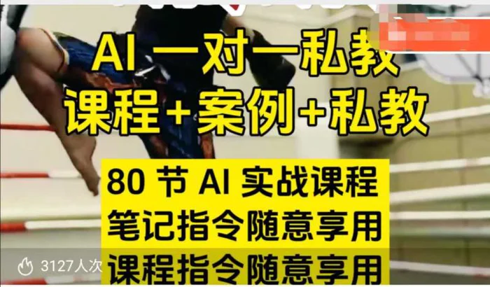 AI指令实战课，课程+案例，80节AI实战课程，笔记指令随意享用，课程指令随意享用-副业网