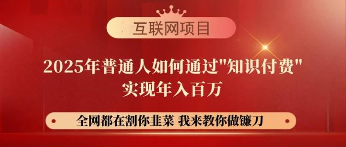 （14466期）【网创项目终点站-镰刀训练营超级IP合伙人】25年普通人如何通过“知识付费“实现年入百万-副业网