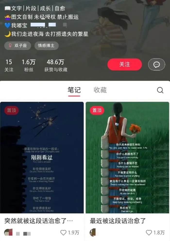图片[2]-小红书治愈文案图文笔记，零门槛，一分钟制作轻松制作爆款作品月入万元-副业网
