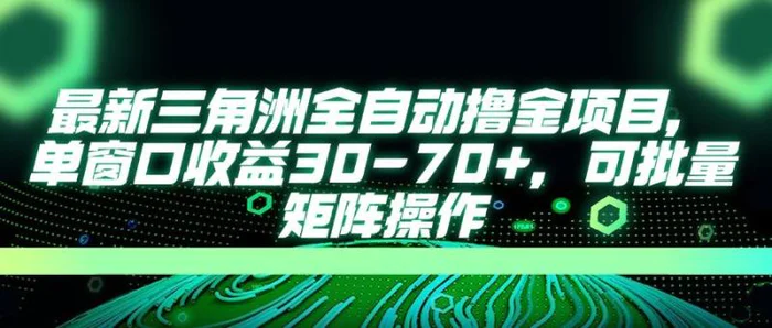 （14191期）最新三角洲全自动撸金项目，单窗口收益30-70+，可批量矩阵操作-副业网
