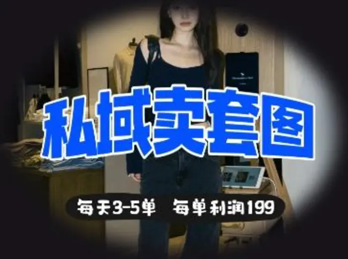 私域卖套图每天3-5单，每单利润99-副业网