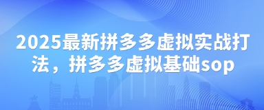 2025最新拼多多虚拟实战打法，拼多多虚拟基础sop-副业网