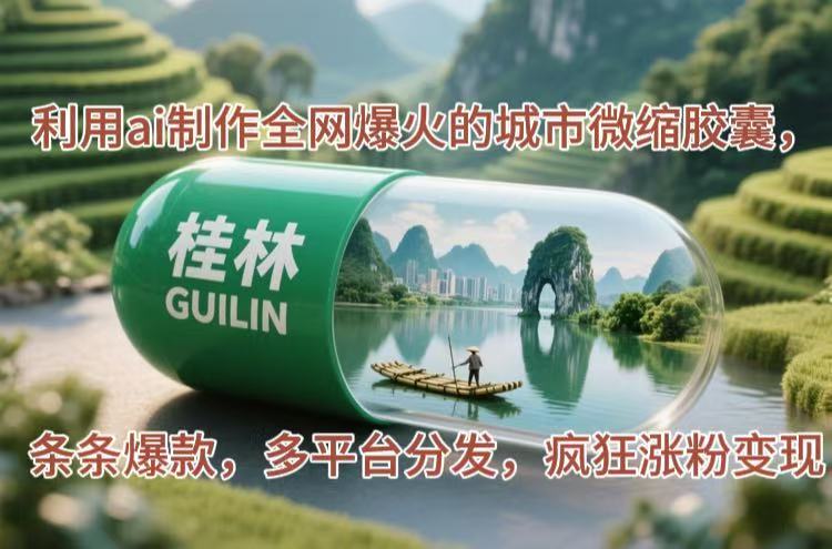 （14704期）利用ai制作全网爆火的城市微缩胶囊，条条爆款，多平台分发，疯狂涨粉变现-副业网