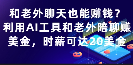 和老外聊天也能挣钱？利用AI工具和老外陪聊挣美金，时薪可达20刀-副业网