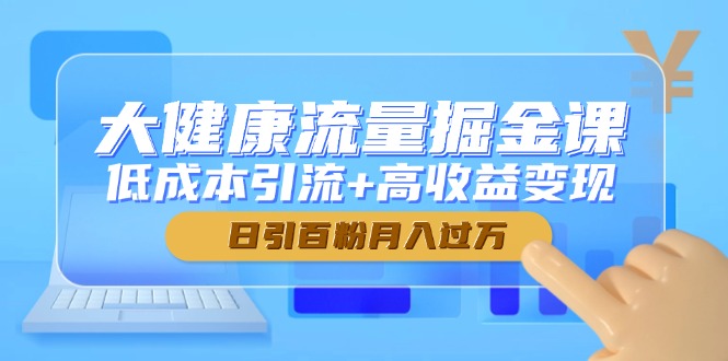 （14811期）大健康流量掘金课，低成本引流+高收益变现，日引百粉月入过万-副业网