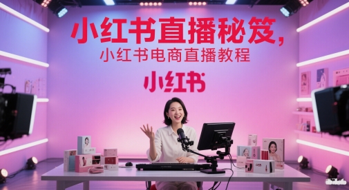 小红书直播秘笈，小红书电商直播教程-副业网
