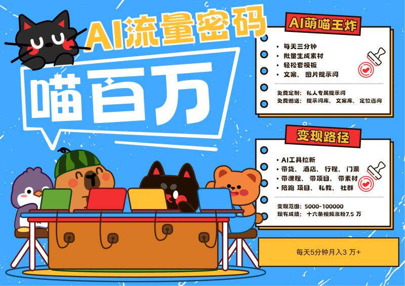 AI+宠物+旅行，2025最火流量密码 轻松用AI宠物做文旅账号，N种变现渠道月入五位数-副业网