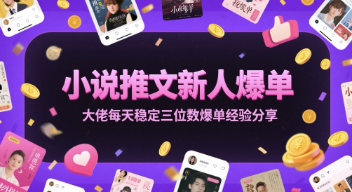 小说推文新人爆单大佬每天稳定三位数爆单经验分享-副业网