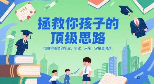 付费文章：拯救你孩子的顶级思路，彻底聊透他的学业、事业、未来，含金量满满-副业网