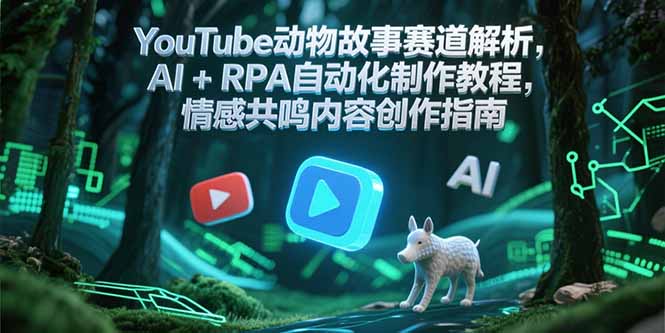 YouTube动物故事赛道解析，AI+RPA自动化制作教程，情感共鸣内容创作指南-副业网