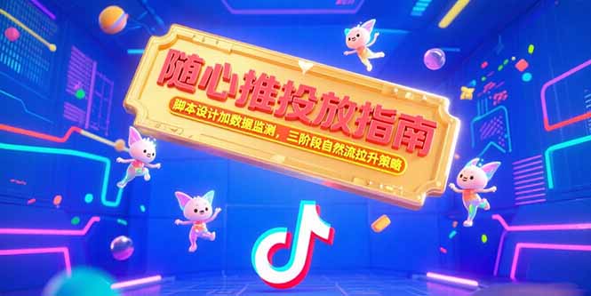 随心推投放指南，脚本设计加数据监测，三阶段自然流拉升策略-副业网