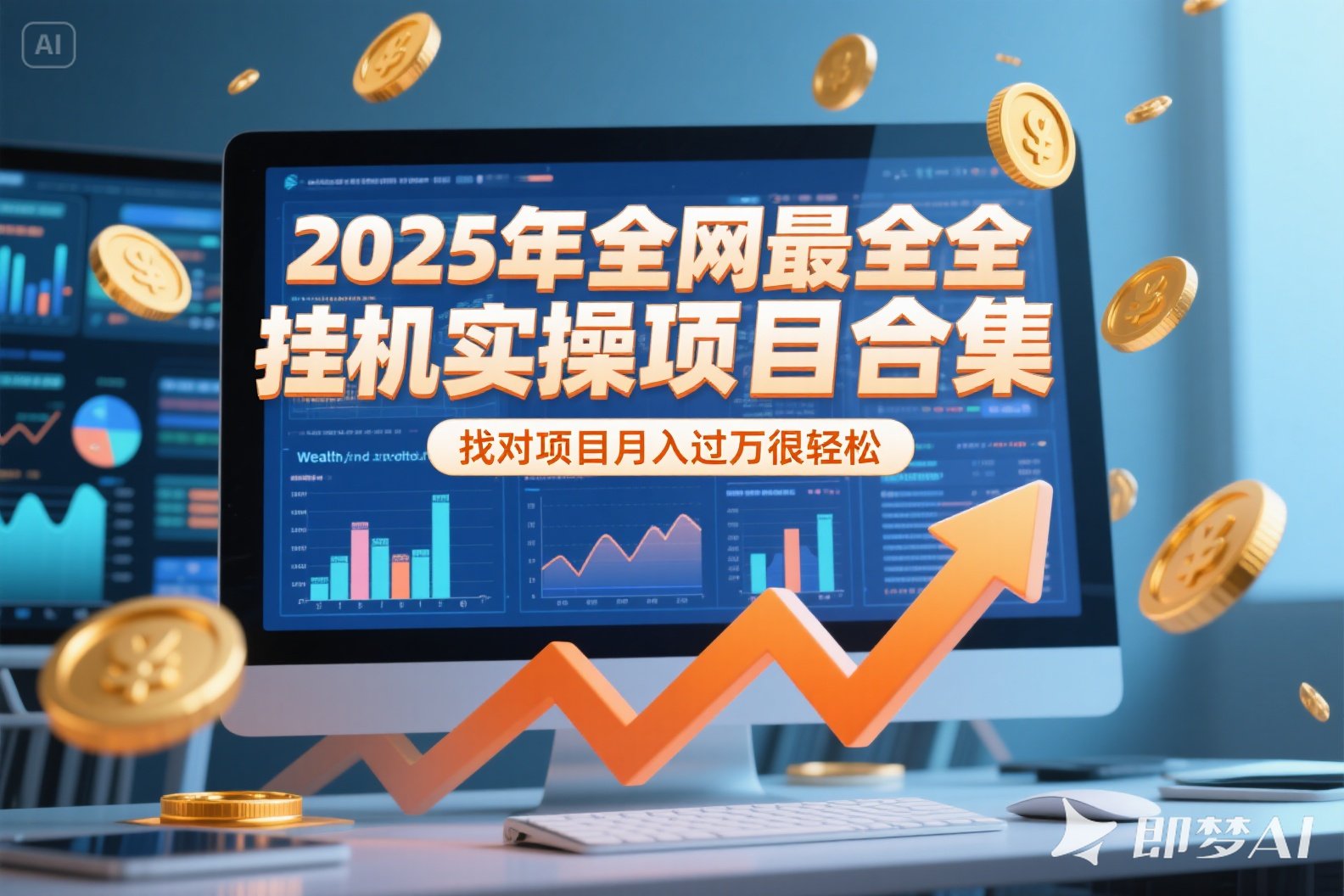 2025年挂机实操项目实操演练，挂机类型，AI直播类型，轻资产创业类型…-副业网