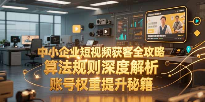 中小企业短视频获客全攻略，算法规则深度解析，账号权重提升秘籍-副业网