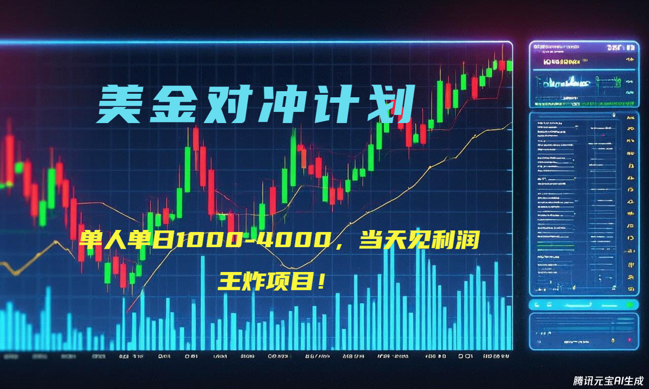 2025年最暴力项目“美金先登计划”最新最强对冲战法，每日实际收益1K-4K-副业网