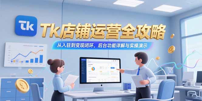 Tk店铺运营全攻略，从入驻到变现闭环，后台功能详解与实操演示-副业网