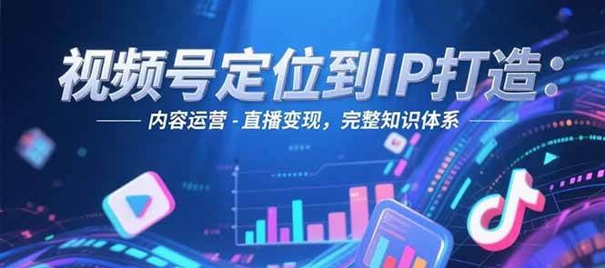 视频号定位到IP打造：账号搭建-内容运营-直播变现，完整知识体系-副业网