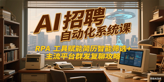 AI招聘自动化系统课，RPA工具赋能简历智能筛选+主流平台群发复聊全攻略-副业网