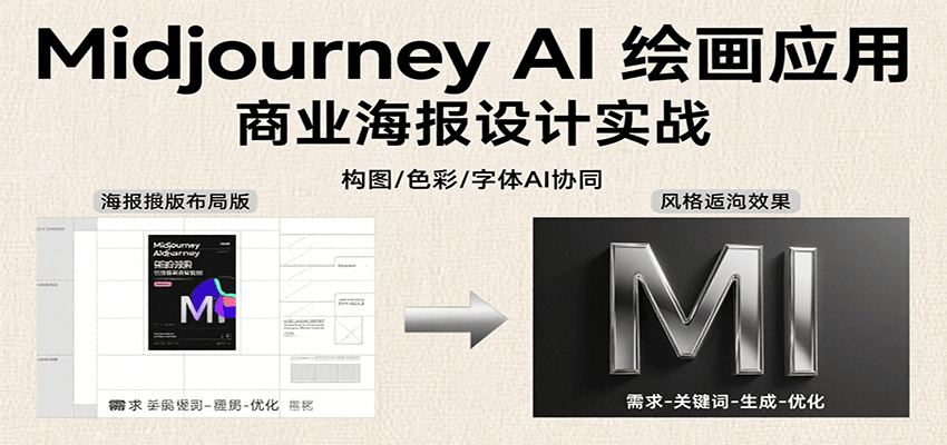 Midjourney AI绘画应用，关键词指令解析、漫画头像制作、海报设计、3D人物生成等-副业网