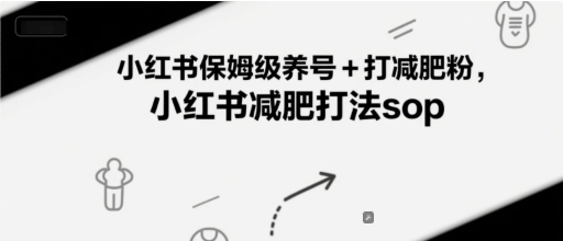 小红书保姆级养号+打减肥粉，小红书减肥打法sop-副业网