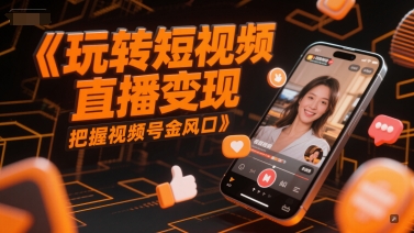 玩转短视频直播变现，把握视频号金风口-副业网