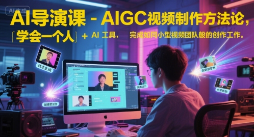 AI导演课-AIGC视频制作方法论，学会一个人+AI工具，完成如同小型视频团队般的创作工作，实现导演梦-副业网