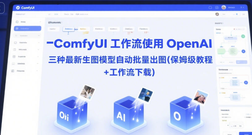 ComfyUI 工作流使用 OpenAI 三种最新生图模型自动批量出图(保姆级教程+工作流下载)-副业网