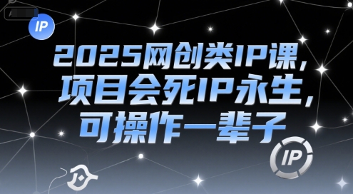 2025网创类IP课，项目会死IP永生，可操作一辈子-副业网