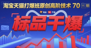 淘宝天猫打爆班原创高阶技术第70期：标品干爆-副业网