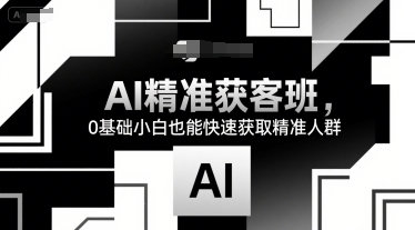AI精准获客班，0基础小白也能快速获取精准人群-副业网