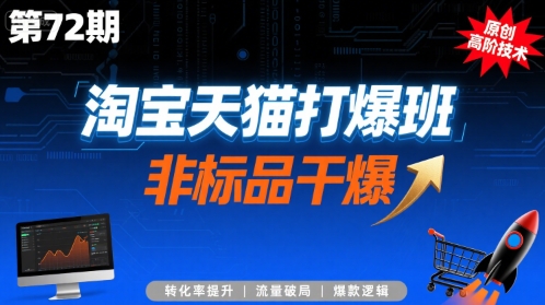 淘宝天猫打爆班原创高阶技术第72期，非标品干爆-副业网