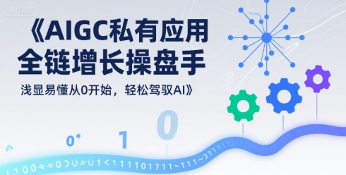 AIGC私有化应用全链增长操盘手，浅显易懂从0开始，轻松驾驭AI-副业网